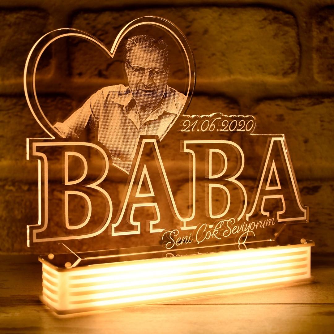 Babalar Günü Hediyesi, Babaya Özel Fotoğraflı Lamba