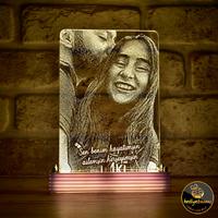Sevgiliye Hediye Sevgililer Gunu Hediyesi Kisiye Ozel Fotografli 3d Lamba