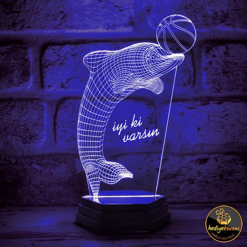 Üç Boyutlu Yunus 3D Lamba