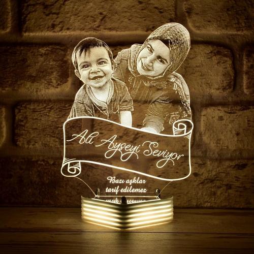 Anneler için, Anne ve Oğul 3D LED Lamba 