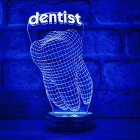 Dişçiye, Diş Doktoruna Hediye Dentist 3D Lamba