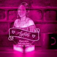 Sevgiliye Hediye, Sevgililer Günü Hediyesi Resimli 3D Lamba