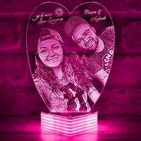 Sevgiliye Hediye Sevgililer Günü Hediyesi 3D Kalp Lamba