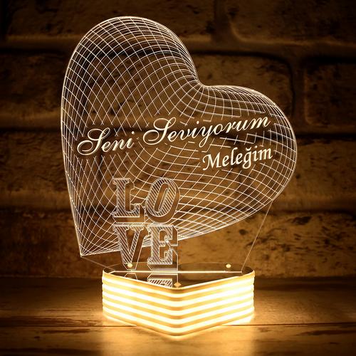 Sevgiliye Hediye LOVE 3D Lamba