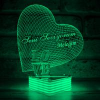 Sevgiliye Hediye LOVE 3D Lamba